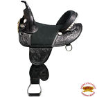 Hstw105bk-18 Hilason Treeless Western Trail Barrel Racing Leather Horse 792484362421