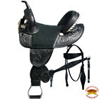 Hstw105bzbkbhpa442bk-14-vx Hilason Treeless Western Leather Trail Barrel Racing Saddle 635562418675