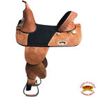 Hstw116bz-16 Hilason Treeless Western Trail Barrel Racing Leather Saddle 792484340764