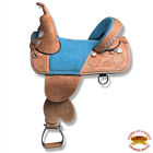 Hstw201bz-14 Hilason Treeless Western Trail Barrel Racing Leather Saddle 792484362926