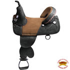 Hstw202bzbk-15 Hilason Treeless Western Trail Barrel Racing Leather Saddle 695922089754