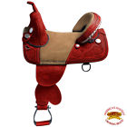 Hstw202bzm-15 Hilason Treeless Western Trail Barrel Racing Leather Saddle 695922089839