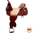 Hstw206bzm-14 Hilason Treeless Western Trail Barrel Racing Leather Saddle 695922089921