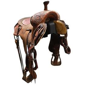 U15jpetriran14fl J. Petri Saddlery Used 15 Inch Ranch Saddle Code