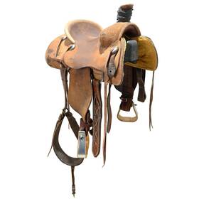 U125jmorrisranro James Morris Used 12.5 Inch Ranch Roping Saddle Code