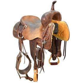 U165jsmithcut78 Jeff Smith Custom Saddles Used 16.5 Inch Cutting Saddle Code