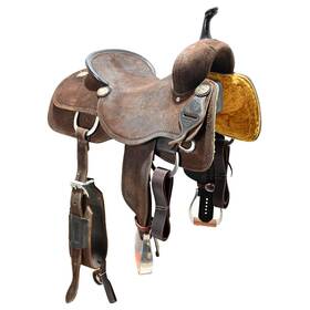 U165jsmithcutcro Jeff Smith Custom Saddles Used 16.5 Inch Cutting Saddle Code