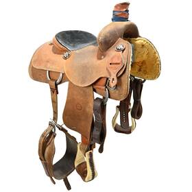 U135jscrotr Jeff Smith Used 13.5 Inch Team Roping Saddle Code