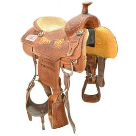 U155jsmithtr13 Jeff Smith Used 15.5 Inch Cowboy Collection Trophy Team Roping Saddle