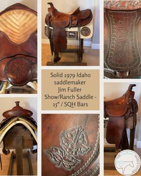 W00101 Jim Fuller Solid 1979 Idaho Saddlemaker Ranch/show Saddle 15 Inch /sqhb