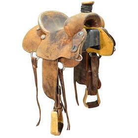 U14jscottrrss Johnny Scott Used 14 Inch Ranch Roping Saddle Code