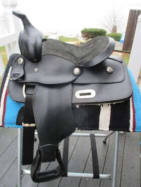 Ks911 King Series Child Youth Pony 11ftft Black Leather Western Trail Saddle