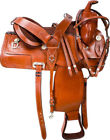 M114 Handmade Premium Leather Horse Western Saddle Equestrian Tack With Free