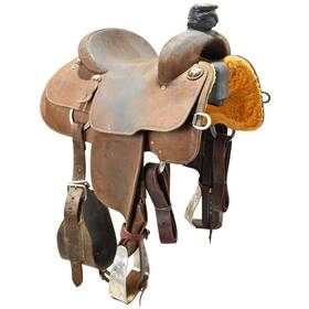 U135martintr24 Martin Saddlery Used 13.5 Inch Team Roping Saddle Code