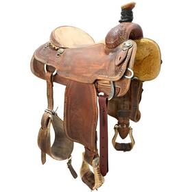 U155martintr58cb Martin Saddlery Used 15.5 Inch Team Roping Saddle Code
