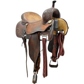 U15crownc12cb Martin Saddlery Used 14.5 Inch Crown Barrel Racing Saddle Code