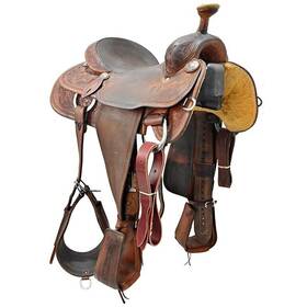 U145martintr12fl Martin Used 14.5 Inch Team Roping Saddle Code