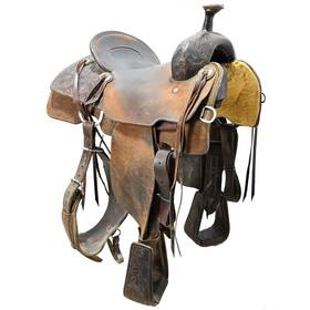 U145martintr1615 Martin Used 14.5 Inch Team Roping Saddle Code