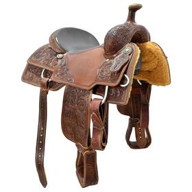 U155mikesrc78fl Mikes Custom Saddles Used 15.5 Inch Ranch Cutting Saddle Code