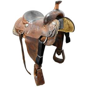 U15nattrotr National Saddlery Used 15 Inch Trophy Team Roping Saddle Code