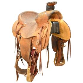 U155nhines0410 Nick Hines Used 15.5 Inch Ranch Saddle Code