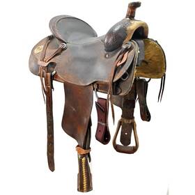 U165nomakerr14 No Maker Stamp Used 16.5 Inch Ranch Roping Saddle Code