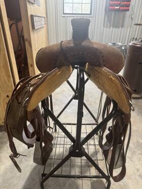 1411 Nrs Competitors 16 In Brown Leather Olin Young Ranch Roper Roping Saddle
