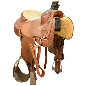 U15nrsprotr12 Nrs Pro Series Used 15 Inch Team Roping Saddle Code