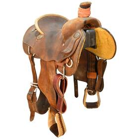 U15nrsprotrro Nrs Pro Series Used 15 Inch Team Roping Saddle Code