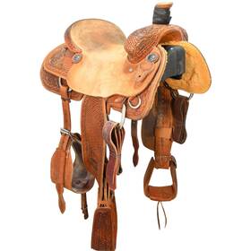 U155nrscomptr78 Nrs Saddles Used 15.5 Inch Competitor Team Roping Saddle Code