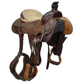 U13nrsropeftfl Nrs Used 13 Inch Youth Roping Saddle Code