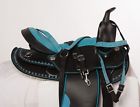 1766 Nu Used Blue Crystal Dura Leather Western Synthetic Show Trail