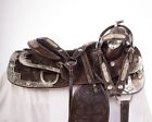 1804 Nu Used Brown Leather Western Hand Carved Silver Show Horse