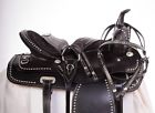 1805 Nu Used Black Silver Studded Pleasure Trail Western Leather Show