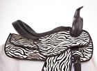 1809 Nu Used Zebra Western Synthetic Barrel Racing Pleasure Trail Horse 1809 Nu Used Zebra Western Synthetic Barrel Racing Pleasure Trail Horse