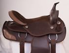 1827 Nu Used Brown Synthetic Western Pleasure Trail Gator Print Leather