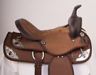 1832 Nu Used Brown Cordura Western Synthetic Silver Trail Show Horse