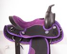 1836 Nu Used Western Synthetic Purple Pony Crystal Show Pleasure Trail