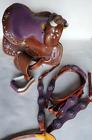 292sample Oe Unbranded Super Bling Purple Gator Seat Tan Show Western