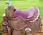Oe292sued Generic 10 12 Med Oil Pink Gator Seat Bliing Conchos Western Pony Mini Trail Saddle