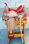 Oe89 Unbranded Red Seat Leather Fully Tooled Fqhb Western Show Trail