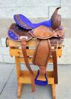 Oe94 Unbranded Purple Seat Leather Fully Tooled Fqhb Western Show Trail