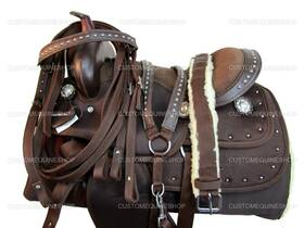 5420slw01qa Orlov Hill Kids Western Saddle Barrel Racing Pleasure Trail Brown Used Tack Set 12 13 14