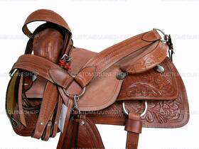 6120-01mz Orlov Hill Western Saddle 15 16 17 18 Pleasure Trail Tooled Leather Used Barrel Tack Set