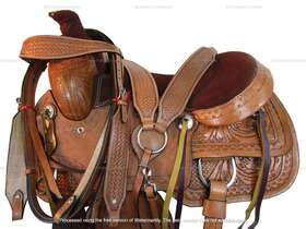 7580ti01qa Orlov Hill Western Trail Saddle Horse Pleasure Floral Tooled Leather Used Tack 15 16 17 18