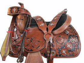 7790ti01qp Orlov Hill Western Barrel Saddle Show Racing Trail Leather Cross Used Tack 15 16 17 18