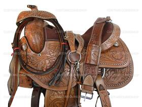 7562wd01pq Orlov Hill Leather Co Barrel Racing Saddle Western Horse Pleasure Trail Used Tack 15 16 17 18
