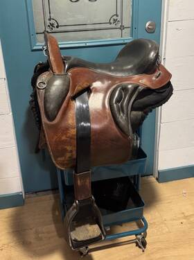 Po-160 Ortho-flex Flexible Tree Western Saddle 15in Brown Black Leather