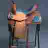 Rsos102ns-14 Os102ns-a Western Hilason Leather Barrel Racing Trail Pleasure Saddle Turquoise Zebra 14