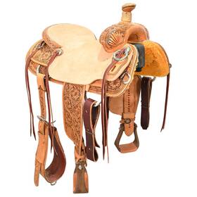U155paultrr78 Paul Taylor Used 15.5 Inch Ranch Roping Saddle Code